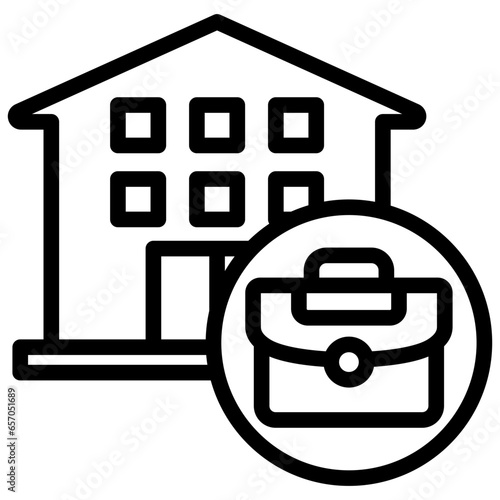 Company Dormitory Outline Icon