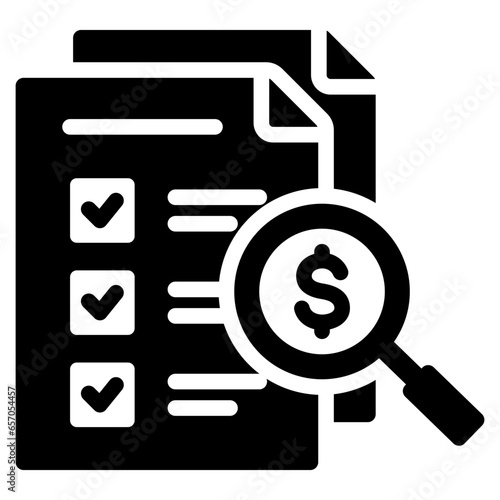 Auditing Glyph Icon