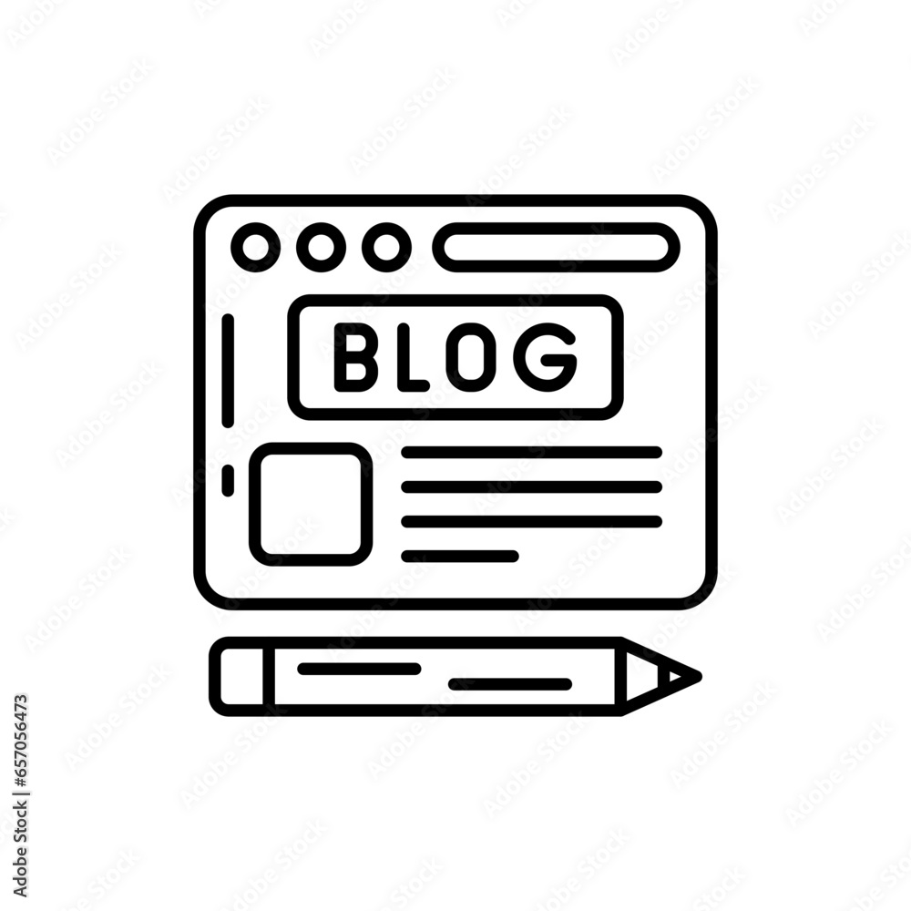 Blog icon in vector. Illustration Blog icon in vector. Illustration