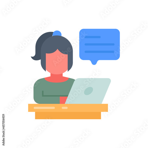 Blogger icon in vector. Illustration