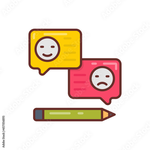 Feedback icon in vector. Illustration