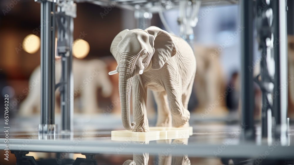 Automatic 3D printer creates tiny elephants Automatic 3D printer creates tiny elephants