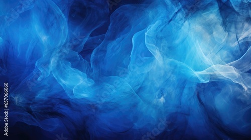 Beautiful abstract sky smoke waves gradient background in blue color