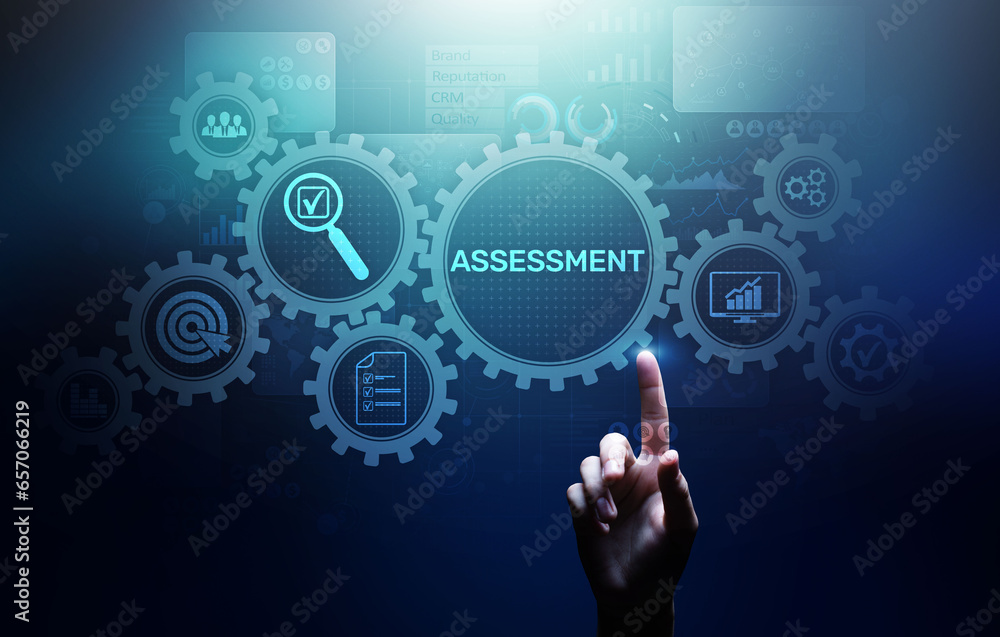 Assessment analysis Business analytics evaluation measure technology concept. Assessment analysis Business analytics evaluation measure technology concept.