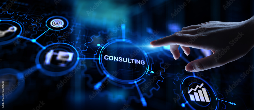 Business consulting concept on the virtual screen. Business consulting concept on the virtual screen.
