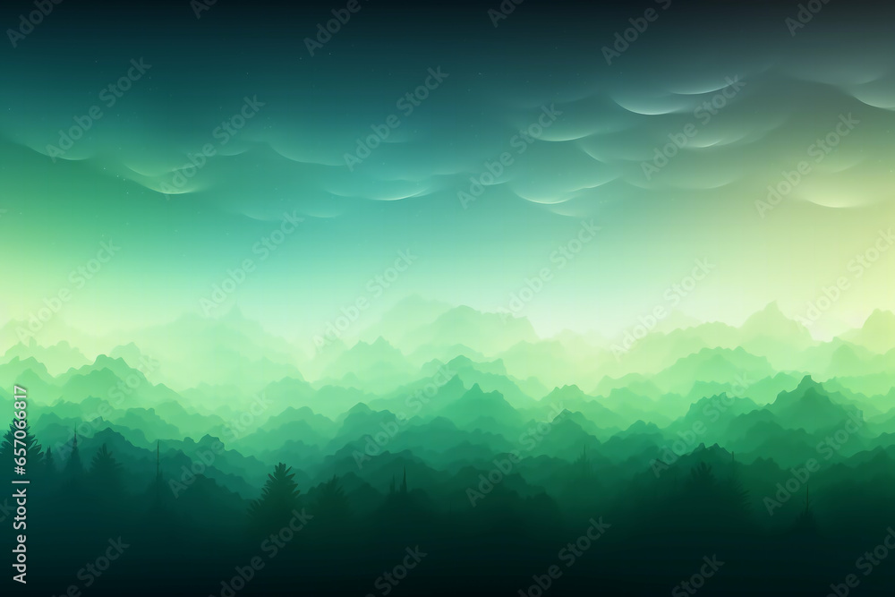 Green forest and sky background