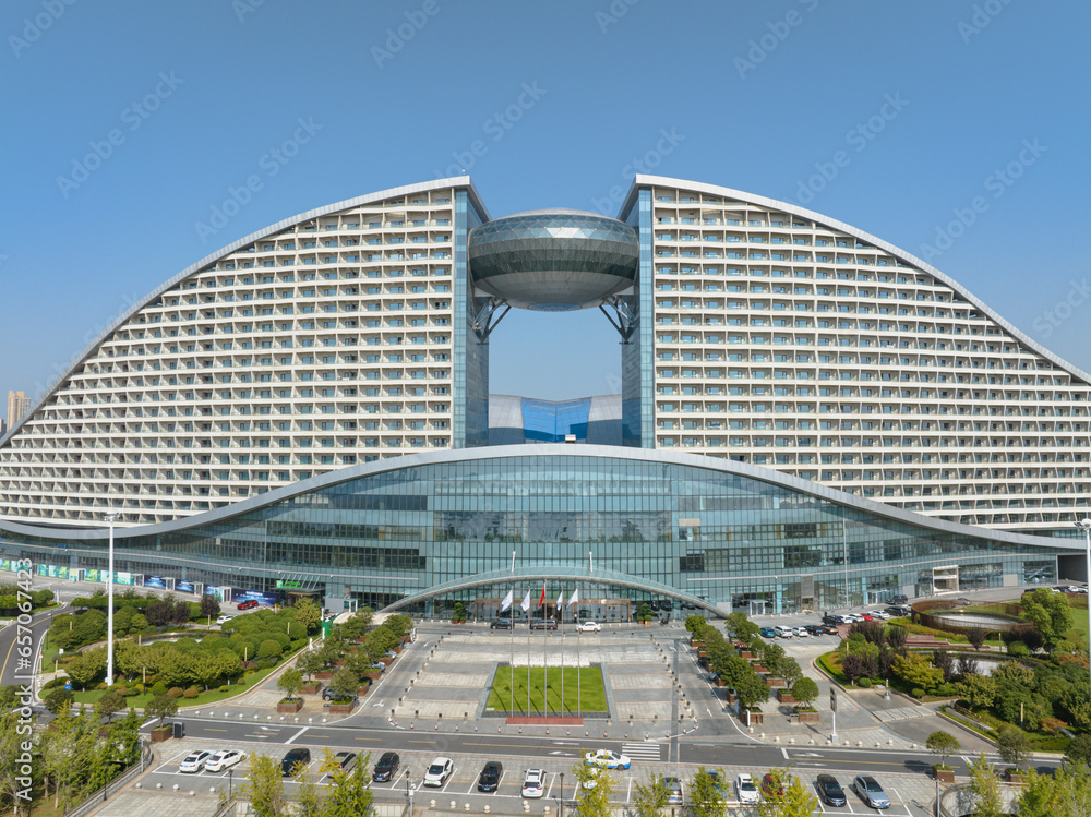 Aerial view of Wuhan International Expo Center