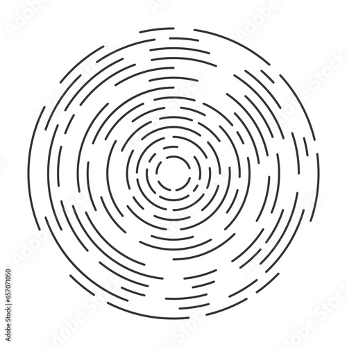 Abstract vector illustration of a circular vortex.Simple design isolated on white background