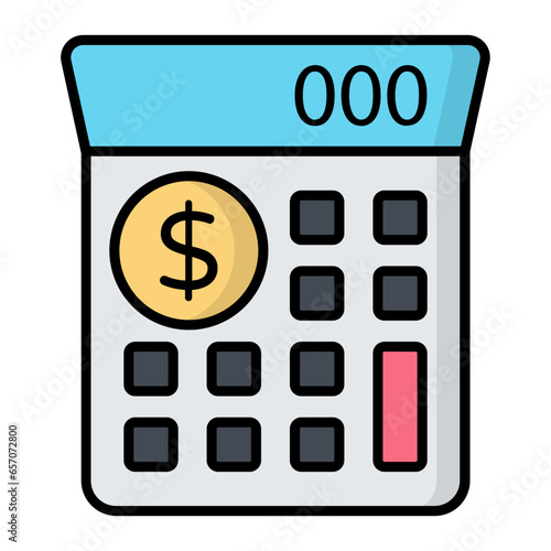 Accounting Colored Line Icon