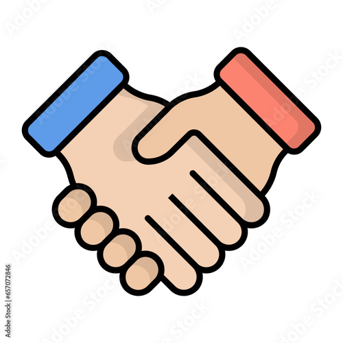 Cooperation Colored Line Icon