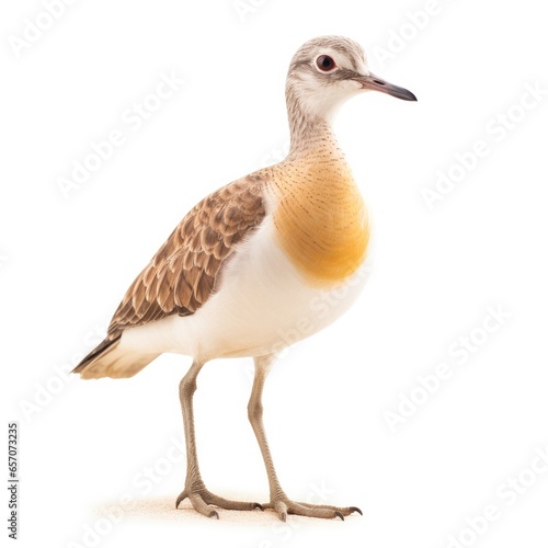 Upland sandpiper bird isolated on white background. photo