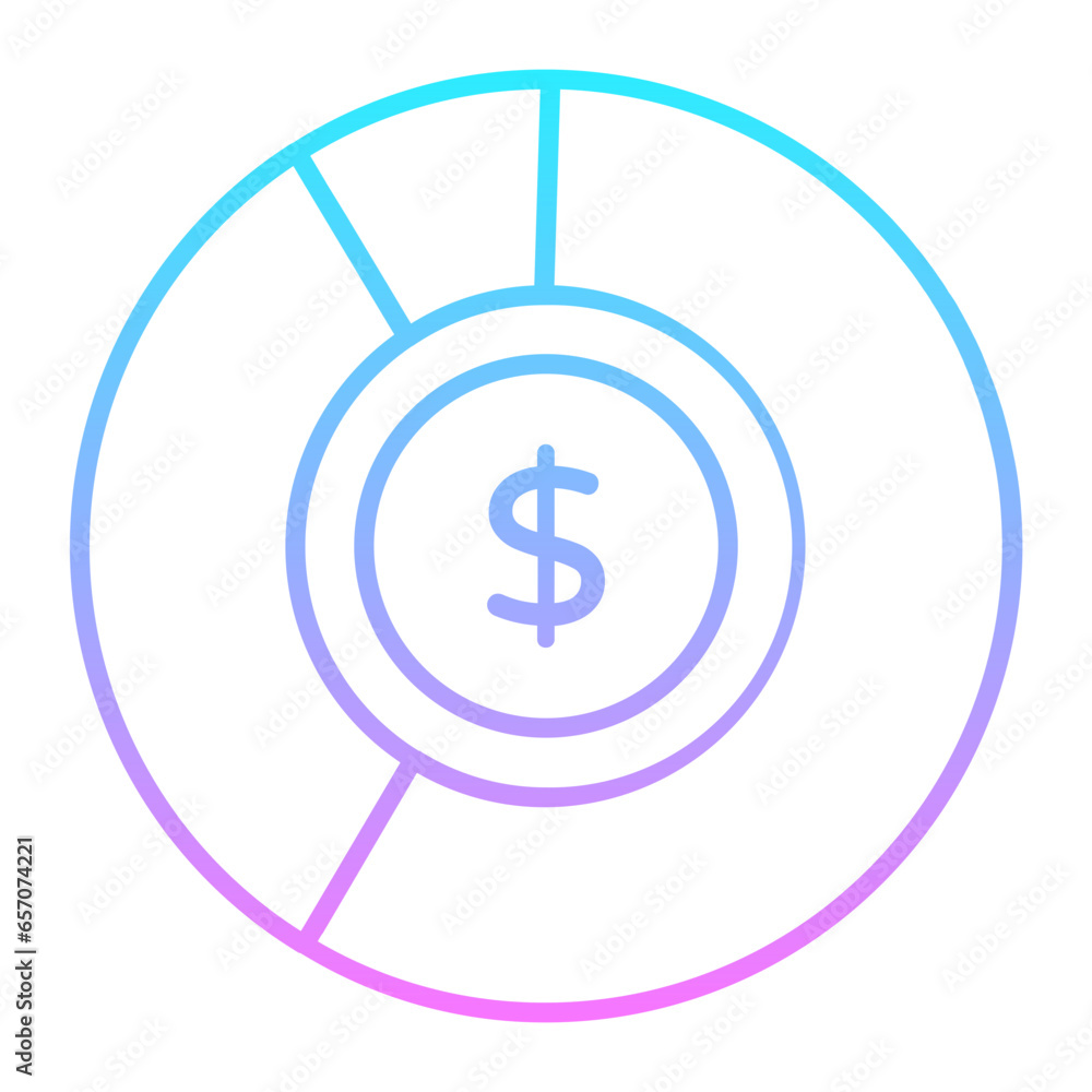 Money Management Gradient Icon Money Management Gradient Icon