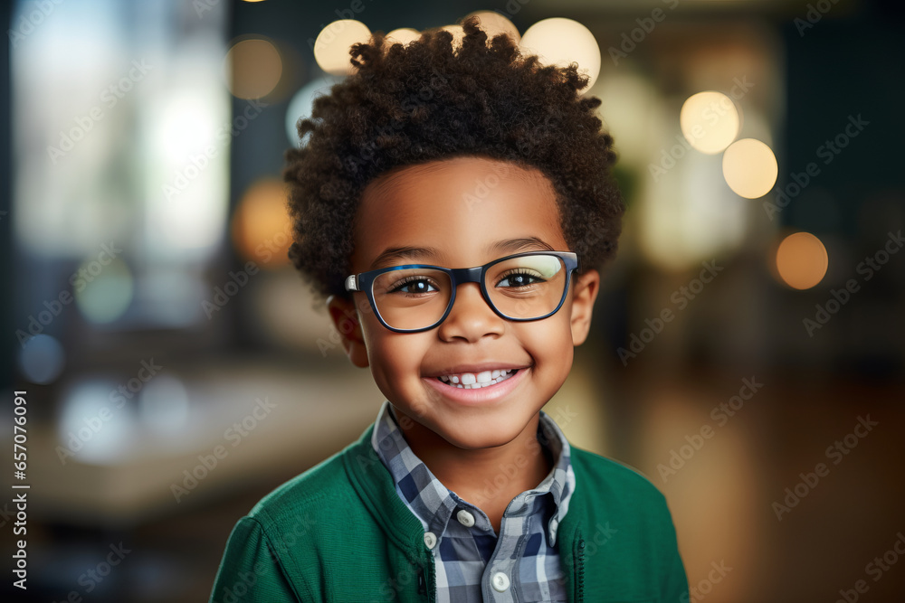 Portrait of an cute little boy wearing eyeglasses. Head shot of smiling person wearing glasses. Portrait of an cute little boy wearing eyeglasses. Head shot of smiling person wearing glasses.