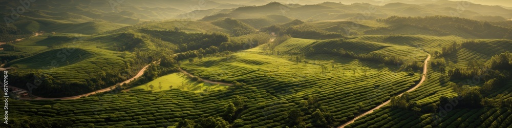 Sunset view of a Brazilian coffee plantation at Sunset view of a Brazilian coffee plantation at