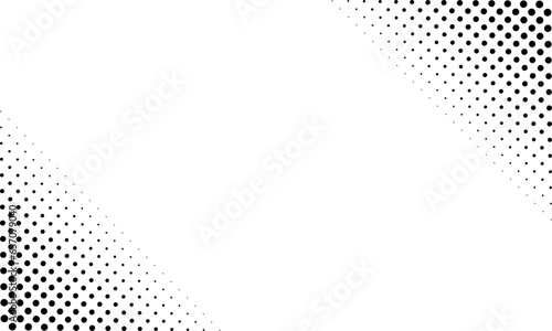 Diagonal Corner Halftone Dots Vector Pattern with Transparent Background