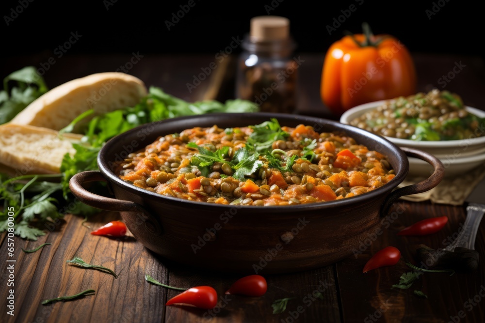 A Wholesome and Satisfying Lentil Stew: Bursting with Flavors, Nutritional Goodness, and Rustic Charm, this Homemade Delight is a Vegan, Protein-rich Comfort Food A Wholesome and Satisfying Lentil Stew: Bursting with Flavors, Nutritional Goodness, and Rustic Charm, this Homemade Delight is a Vegan, Protein-rich Comfort Food