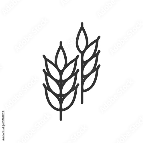 wheat, linear icon. Line with editable stroke