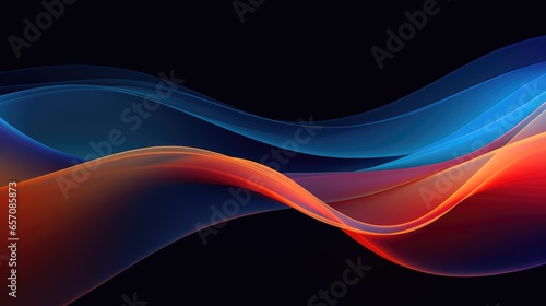 Abstract gradient background with blue, orange, navy, lime colors waves
