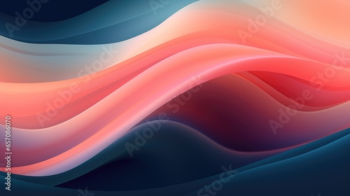 Abstract gradient background with pink  peach  mint  navy colors waves