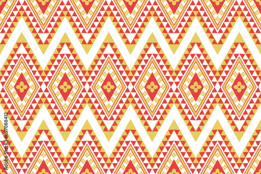 ethnic pattern design, repeat and seamless, geometric and floral element for textile, print, wallpaper or other.