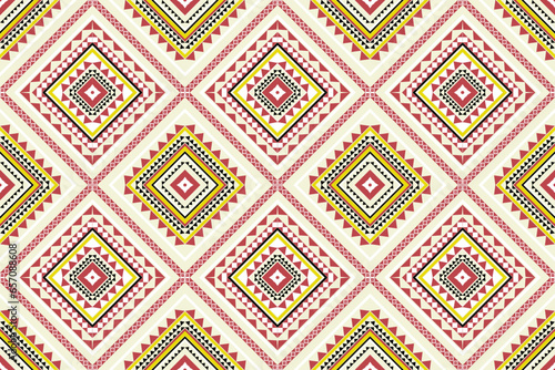 ethnic pattern design, repeat and seamless, geometric and floral element for textile, print, wallpaper or other.