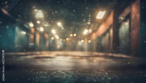 background Image of surface in front of abstract blurred street lights
