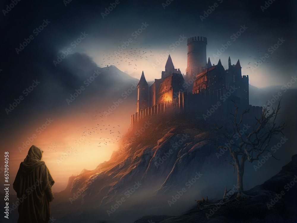 Fantasylandschaft mit Burg
