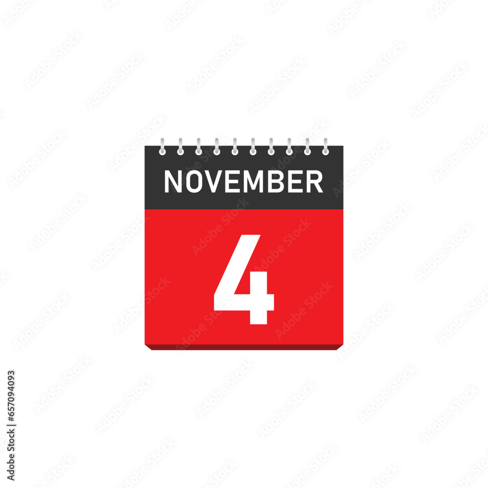 Fototapeta premium November 4 Concept Design. Vector Illustration.
