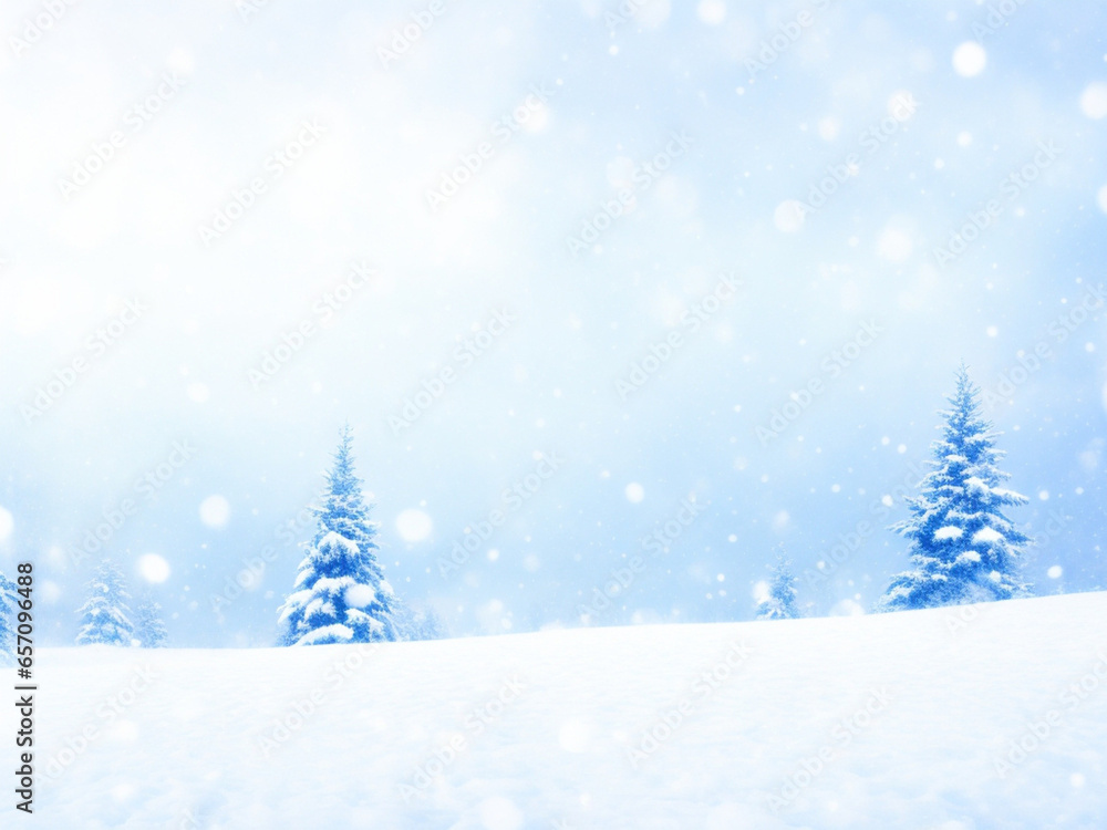 Heavy snowflakes backdrop. Snowstorm speck ice particles. Snowfall sky white teal blue wallpaper.