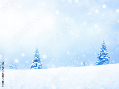 Heavy snowflakes backdrop. Snowstorm speck ice particles. Snowfall sky white teal blue wallpaper. © Chanapat