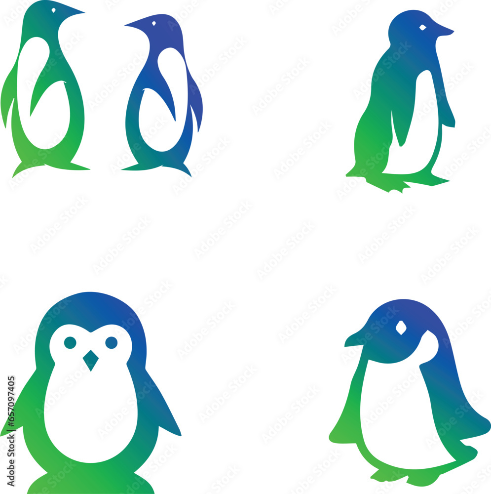 Obraz premium set of penguins