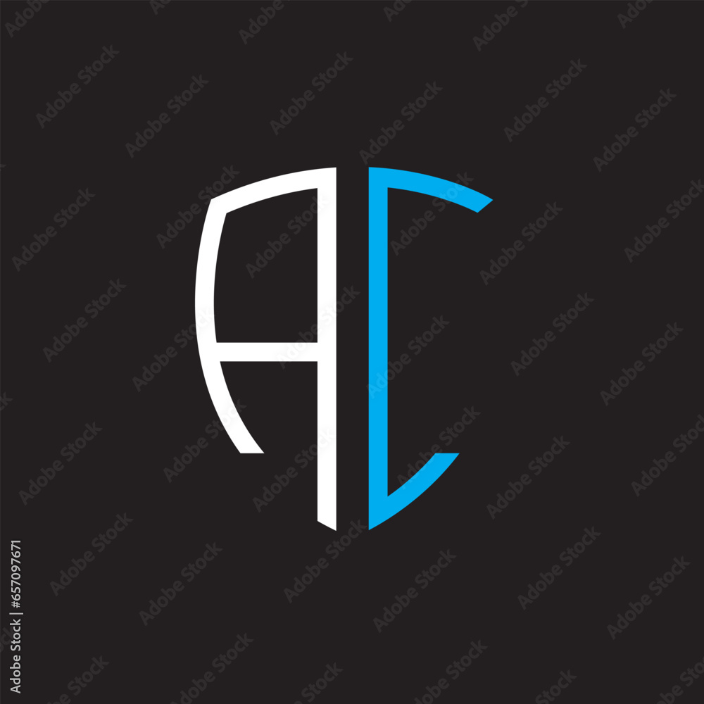 AC letter logo design AC letter logo design