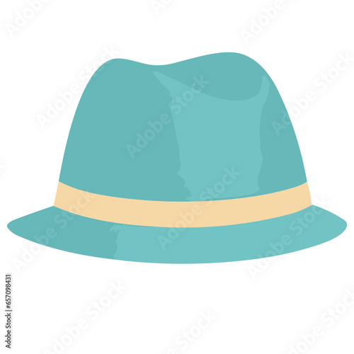 fashion hatVintage-Inspired Fedora Hat Vector Illustration - Classic Men's Headwear in Detailed Digital Design - Retro Fashion Accessory Clipart for Creative Projects