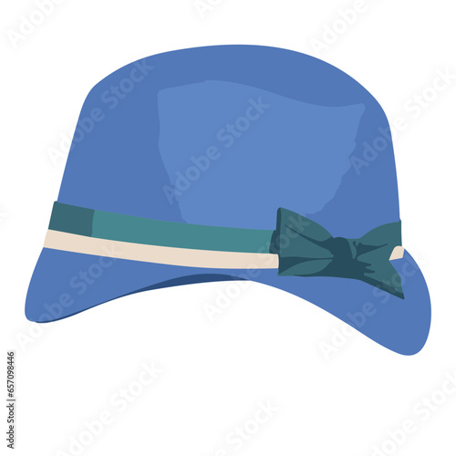Vintage-Inspired Fedora Hat Vector Illustration - Classic Men's Headwear in Detailed Digital Design - Retro Fashion Accessory Clipart for Creative Projects