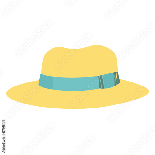 Vintage-Inspired Fedora Hat Vector Illustration - Classic Men's Headwear in Detailed Digital Design - Retro Fashion Accessory Clipart for Creative Projects