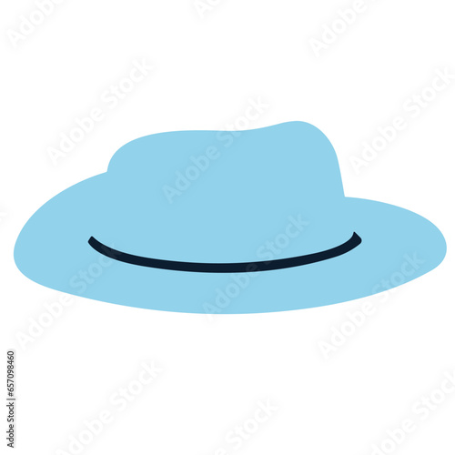 Vintage-Inspired Fedora Hat Vector Illustration - Classic Men's Headwear in Detailed Digital Design - Retro Fashion Accessory Clipart for Creative Projects