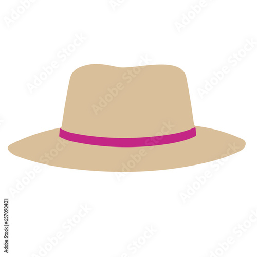 Vintage-Inspired Fedora Hat Vector Illustration - Classic Men's Headwear in Detailed Digital Design - Retro Fashion Accessory Clipart for Creative Projects