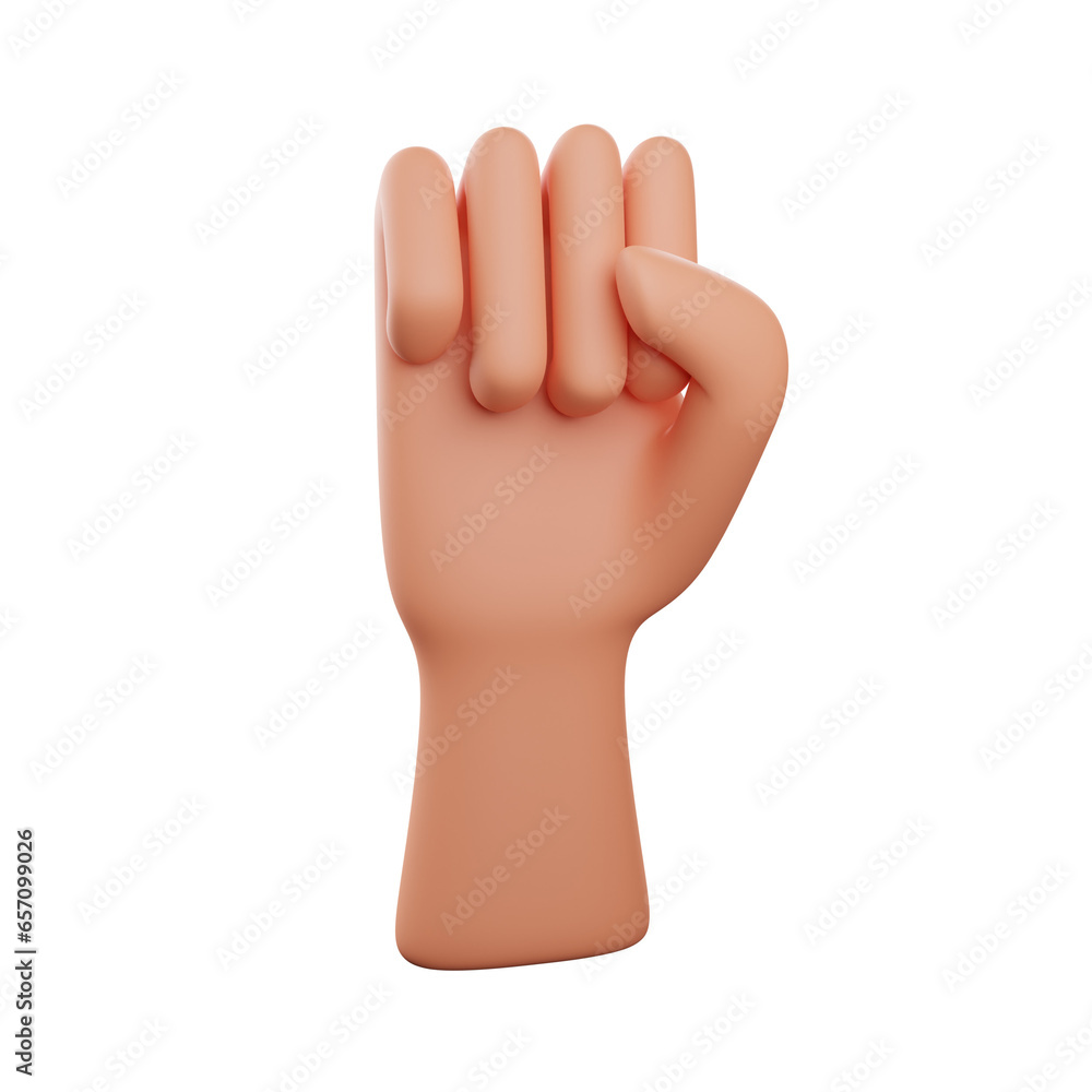Clenched hands into fists 3d illustration Clenched hands into fists 3d illustration