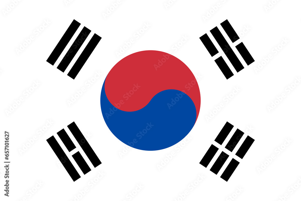 Flag of South Korea - obrazy, fototapety, plakaty 