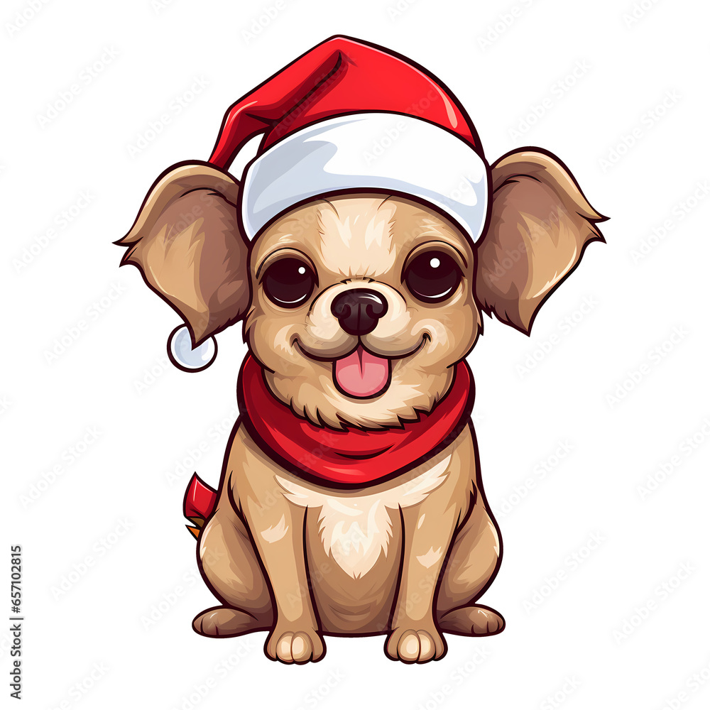 Cute Chihuahua Christmas Clipart Illustration Cute Chihuahua Christmas Clipart Illustration