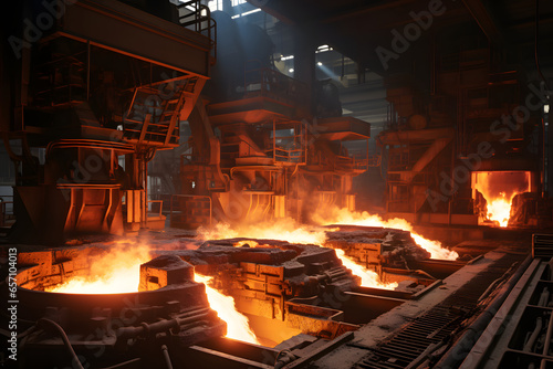 Steel industry  smelting metal   heavy industry.