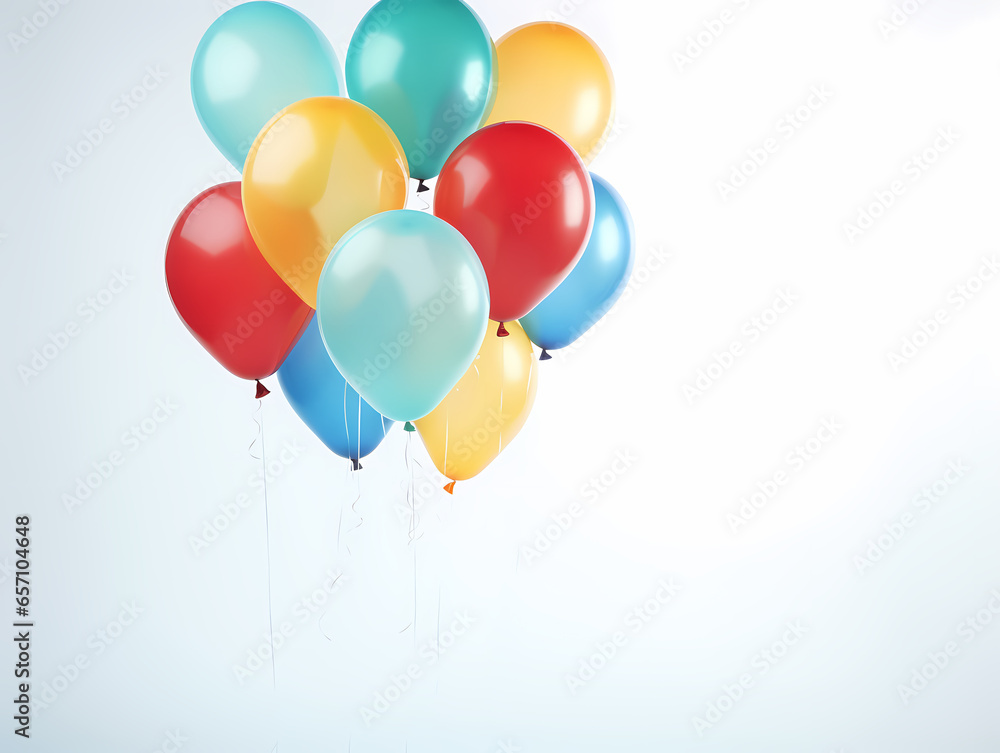 Group Of Balloons In Different Colors