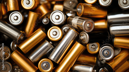 Lots of alkaline batteries. Separate waste collection, production of batteries for appliances and home, energy source.