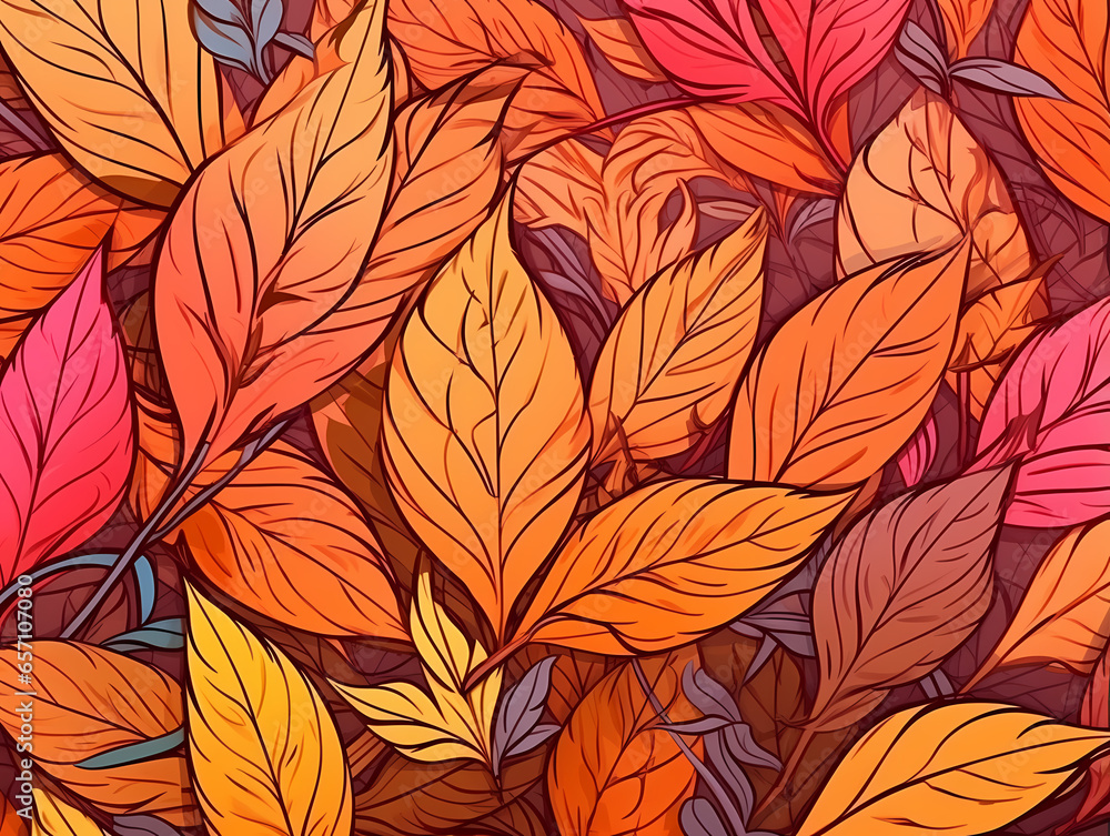 Group Of Colorful Leaves Group Of Colorful Leaves