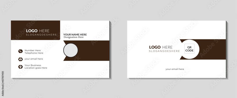 Creative business card template.professional business card design with image holder Creative business card template.professional business card design with image holder