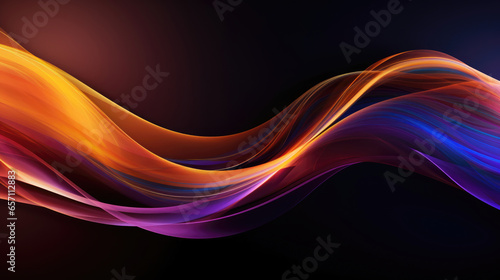 Elegant Background and Wallpaper Art: Abstract Wave Background with Gradient of Dark Orange, Brown, Purple & Cherry Gold Elements, Intricate Details & Texture. 