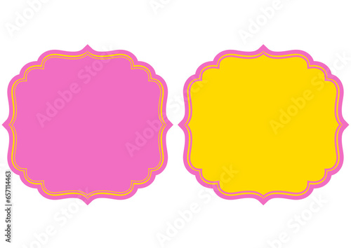 アジア風の飾りフレームセット。ベクターデータ。