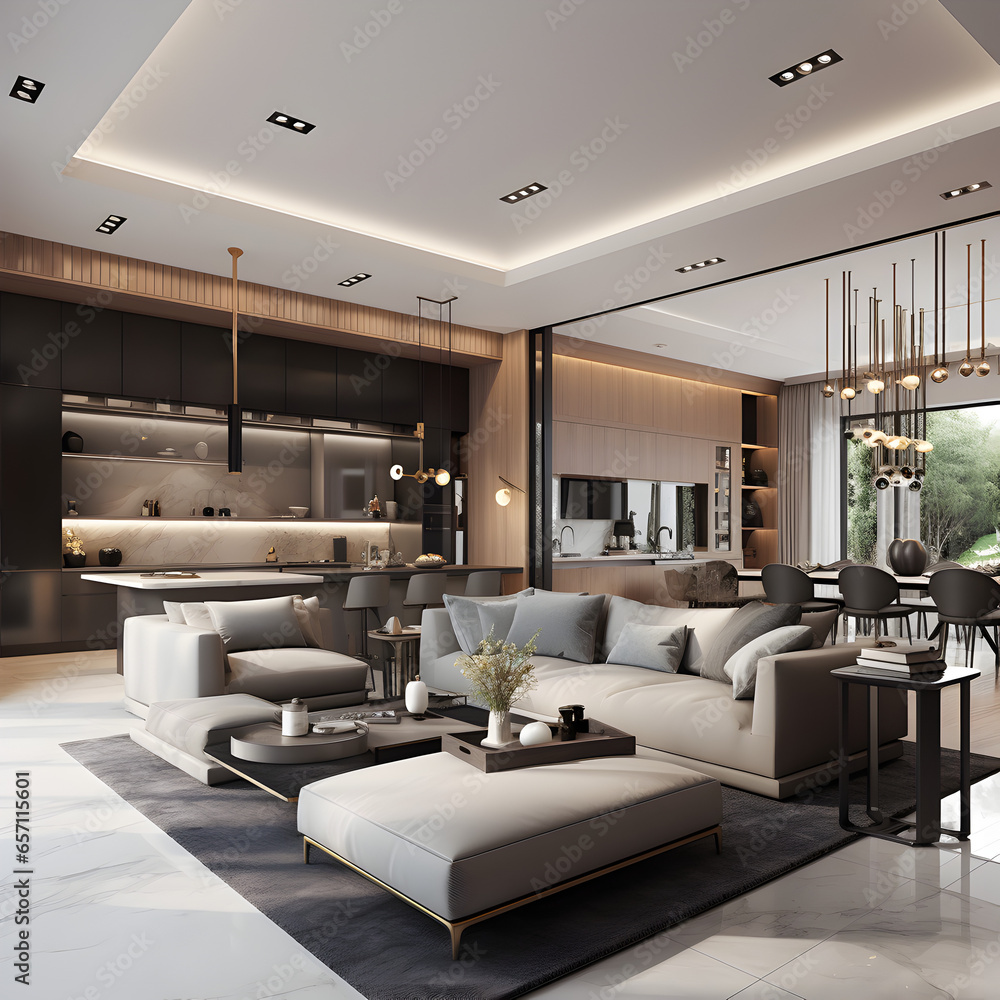 Fototapeta premium living room interior