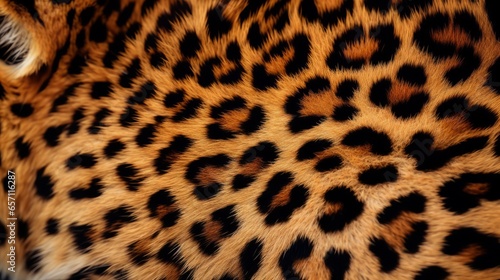 Leopard fur. Animal fur texture closeup. Intricate Details of Animal Fur Texture