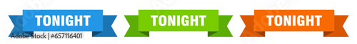 tonight ribbon. tonight isolated paper sign. banner